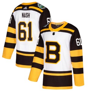 Youth Boston Bruins Rick Nash Adidas Authentic 2019 Winter Classic Jersey - White