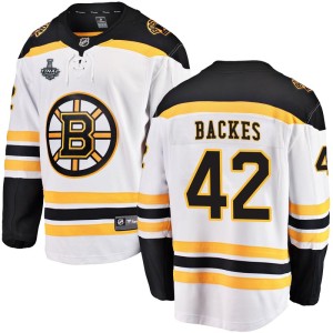 Youth Boston Bruins David Backes Fanatics Branded Breakaway Away 2019 Stanley Cup Final Bound Jersey - White