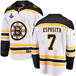 Youth Boston Bruins Phil Esposito Fanatics Branded Breakaway Away 2019 Stanley Cup Final Bound Jersey - White