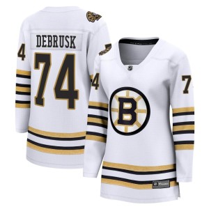Women's Boston Bruins Jake DeBrusk Fanatics Branded Premier Breakaway 100th Anniversary Jersey - White