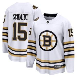 Youth Boston Bruins Milt Schmidt Fanatics Branded Premier Breakaway 100th Anniversary Jersey - White