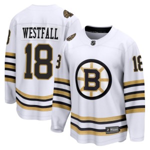 Youth Boston Bruins Ed Westfall Fanatics Branded Premier Breakaway 100th Anniversary Jersey - White