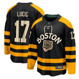 Men's Boston Bruins Milan Lucic Fanatics Branded Breakaway 2023 Winter Classic Jersey - Black