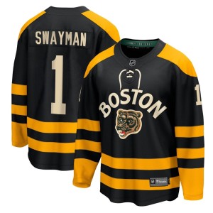 Men's Boston Bruins Jeremy Swayman Fanatics Branded Breakaway 2023 Winter Classic Jersey - Black