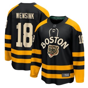 Men's Boston Bruins John Wensink Fanatics Branded Breakaway 2023 Winter Classic Jersey - Black