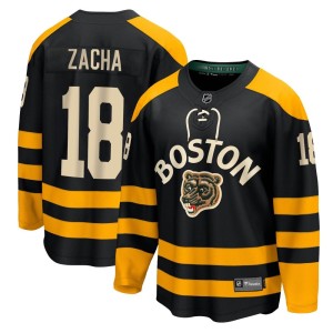 Men's Boston Bruins Pavel Zacha Fanatics Branded Breakaway 2023 Winter Classic Jersey - Black