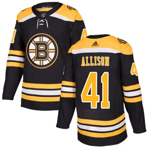 Men's Boston Bruins Jason Allison Adidas Authentic Home Jersey - Black