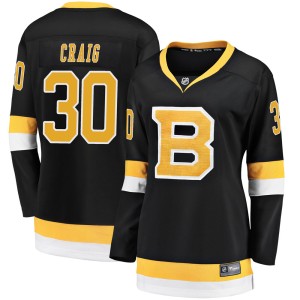 Women's Boston Bruins Jim Craig Fanatics Branded Premier Breakaway Alternate Jersey - Black