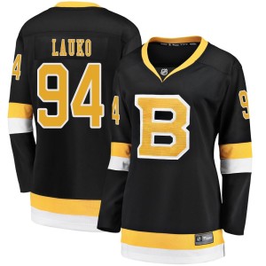Women's Boston Bruins Jakub Lauko Fanatics Branded Premier Breakaway Alternate Jersey - Black