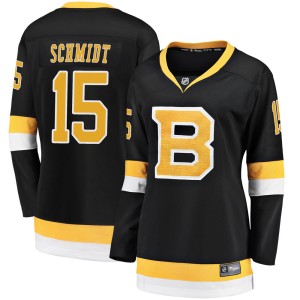 Women's Boston Bruins Milt Schmidt Fanatics Branded Premier Breakaway Alternate Jersey - Black