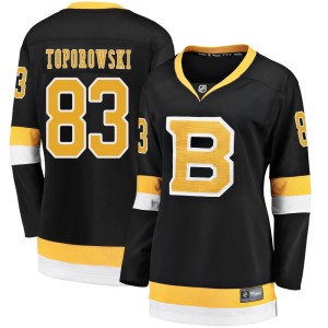 Women's Boston Bruins Luke Toporowski Fanatics Branded Premier Breakaway Alternate Jersey - Black