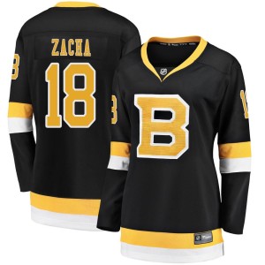 Women's Boston Bruins Pavel Zacha Fanatics Branded Premier Breakaway Alternate Jersey - Black