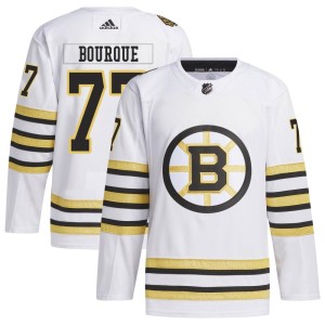 Men's Boston Bruins Ray Bourque Adidas Authentic 100th Anniversary Primegreen Jersey - White