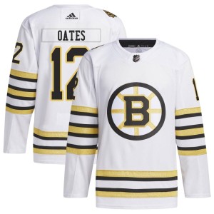 Men's Boston Bruins Adam Oates Adidas Authentic 100th Anniversary Primegreen Jersey - White