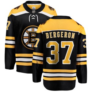 Men's Boston Bruins Patrice Bergeron Fanatics Branded Home Breakaway Jersey - Black