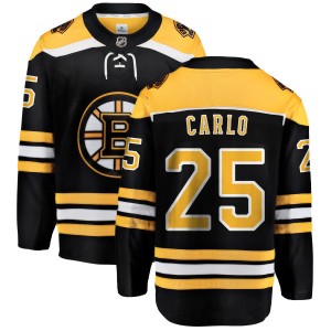 Youth Boston Bruins Brandon Carlo Fanatics Branded Home Breakaway Jersey - Black