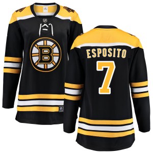 Women's Boston Bruins Phil Esposito Fanatics Branded Home Breakaway Jersey - Black