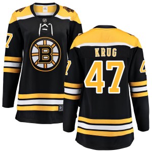Women's Boston Bruins Torey Krug Fanatics Branded Home Breakaway Jersey - Black