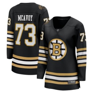 Women's Boston Bruins Charlie McAvoy Fanatics Branded Premier Breakaway 100th Anniversary Jersey - Black