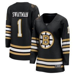 Women's Boston Bruins Jeremy Swayman Fanatics Branded Premier Breakaway 100th Anniversary Jersey - Black