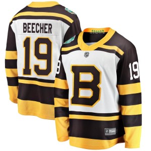 Youth Boston Bruins Johnny Beecher Fanatics Branded 2019 Winter Classic Breakaway Jersey - White