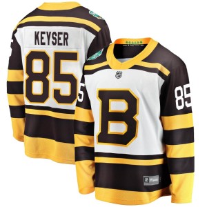 Youth Boston Bruins Kyle Keyser Fanatics Branded 2019 Winter Classic Breakaway Jersey - White