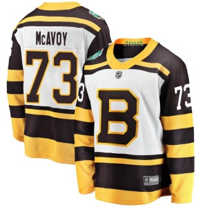 Youth Boston Bruins Charlie McAvoy Fanatics Branded 2019 Winter Classic Breakaway Jersey - White