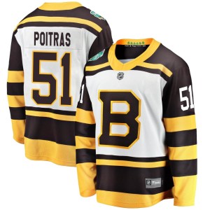 Youth Boston Bruins Matthew Poitras Fanatics Branded 2019 Winter Classic Breakaway Jersey - White