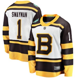 Youth Boston Bruins Jeremy Swayman Fanatics Branded 2019 Winter Classic Breakaway Jersey - White