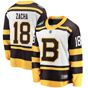 Youth Boston Bruins Pavel Zacha Fanatics Branded 2019 Winter Classic Breakaway Jersey - White
