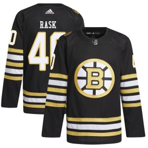 Youth Boston Bruins Tuukka Rask Adidas Authentic 100th Anniversary Primegreen Jersey - Black
