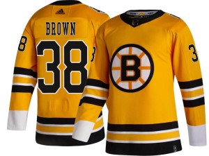 Youth Boston Bruins Patrick Brown Adidas Breakaway 2020/21 Special Edition Jersey - Gold