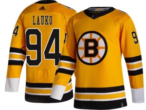 Youth Boston Bruins Jakub Lauko Adidas Breakaway 2020/21 Special Edition Jersey - Gold