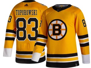 Youth Boston Bruins Luke Toporowski Adidas Breakaway 2020/21 Special Edition Jersey - Gold