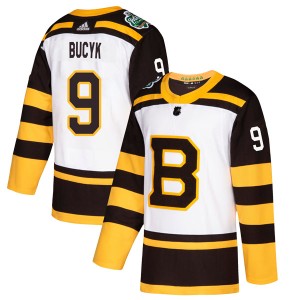 Men's Boston Bruins Johnny Bucyk Adidas Authentic 2019 Winter Classic Jersey - White
