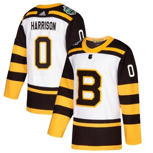Men's Boston Bruins Brett Harrison Adidas Authentic 2019 Winter Classic Jersey - White