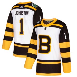 Men's Boston Bruins Eddie Johnston Adidas Authentic 2019 Winter Classic Jersey - White