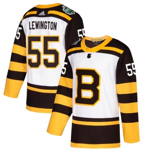 Men's Boston Bruins Tyler Lewington Adidas Authentic 2019 Winter Classic Jersey - White