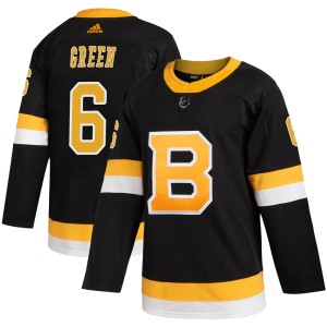 Youth Boston Bruins Ted Green Adidas Authentic Black Alternate Jersey - Green