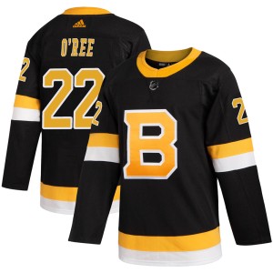 Youth Boston Bruins Willie O'ree Adidas Authentic Alternate Jersey - Black