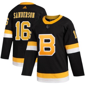 Youth Boston Bruins Derek Sanderson Adidas Authentic Alternate Jersey - Black