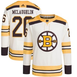 Youth Boston Bruins Marc McLaughlin Adidas Authentic 100th Anniversary Primegreen Jersey - Cream