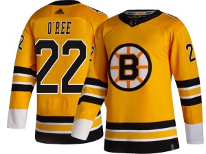 Men's Boston Bruins Willie O'ree Adidas Breakaway 2020/21 Special Edition Jersey - Gold