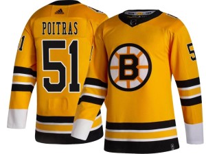 Men's Boston Bruins Matthew Poitras Adidas Breakaway 2020/21 Special Edition Jersey - Gold