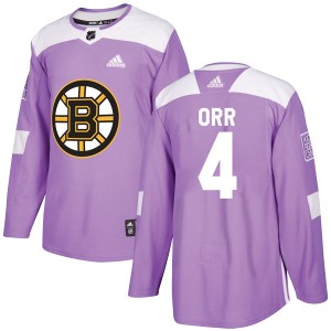 Youth Boston Bruins Bobby Orr Adidas Authentic Fights Cancer Practice Jersey - Purple