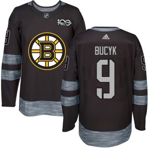 Men's Boston Bruins Johnny Bucyk Authentic 1917-2017 100th Anniversary Jersey - Black