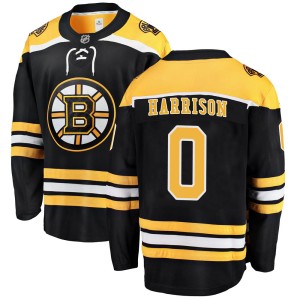 Men's Boston Bruins Brett Harrison Fanatics Branded Breakaway Home Jersey - Black