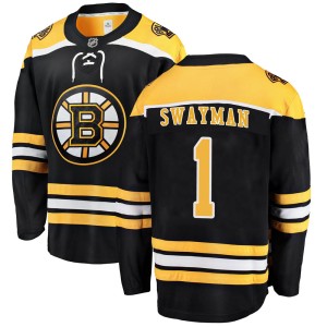 Men's Boston Bruins Jeremy Swayman Fanatics Branded Breakaway Home Jersey - Black