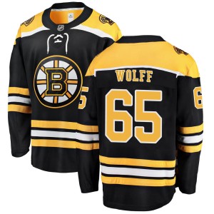 Men's Boston Bruins Nick Wolff Fanatics Branded Breakaway Home Jersey - Black
