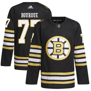Men's Boston Bruins Ray Bourque Adidas Authentic 100th Anniversary Primegreen Jersey - Black